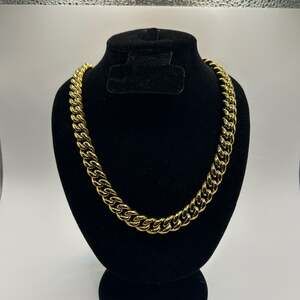 Miami Cuban Link Chain 18k Gold Plated Big Hip Hop Heavy Waterproof 10mm 20”